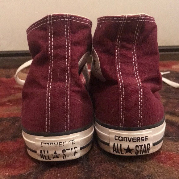 Maroon High Top Converse - Picture 5 of 5